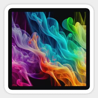 Swirling Colors of Smoke: A Mesmerizing Display Sticker